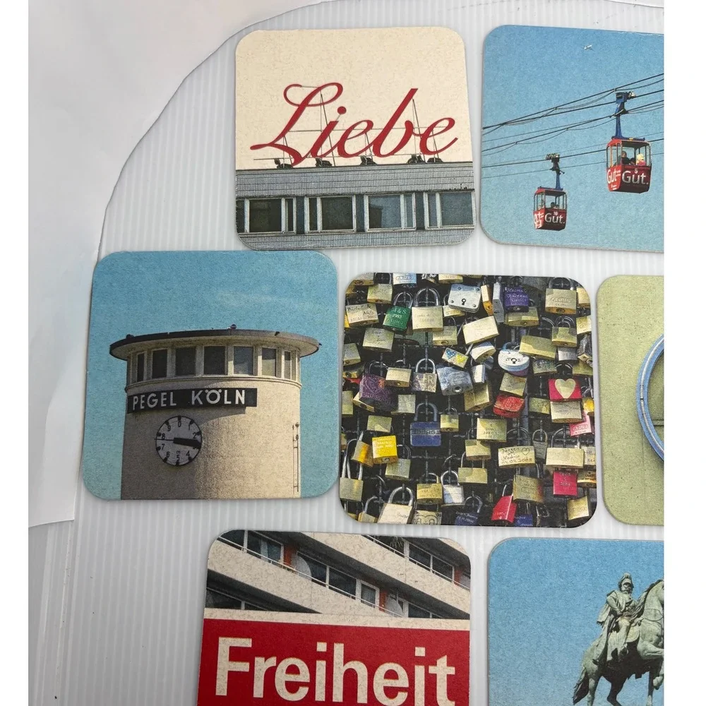 Cologne Germany Souvenir Coasters Set of 10 CardboardCity Views Landmarks Travel